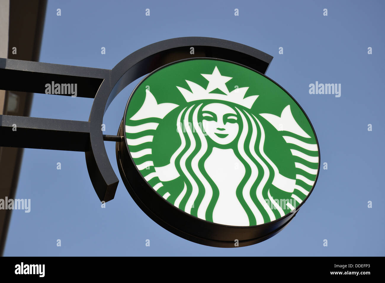 Starbucks coffee shop sign, Princes Mead shopping centre, Farnborough