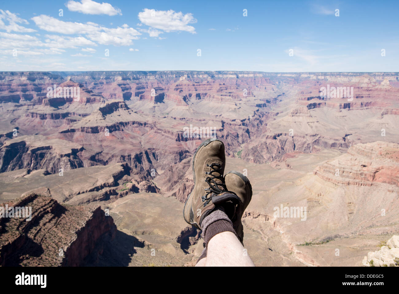 Hiking Boots at Grand Canyon Stock Photo Alamy