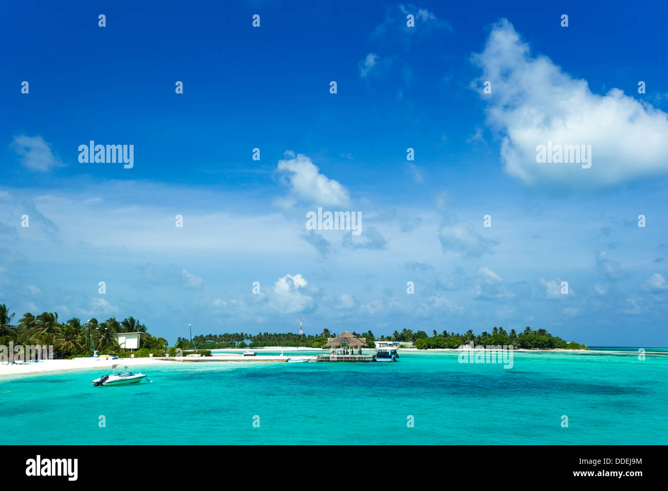 Tropical island in the ocean Stock Photo - Alamy