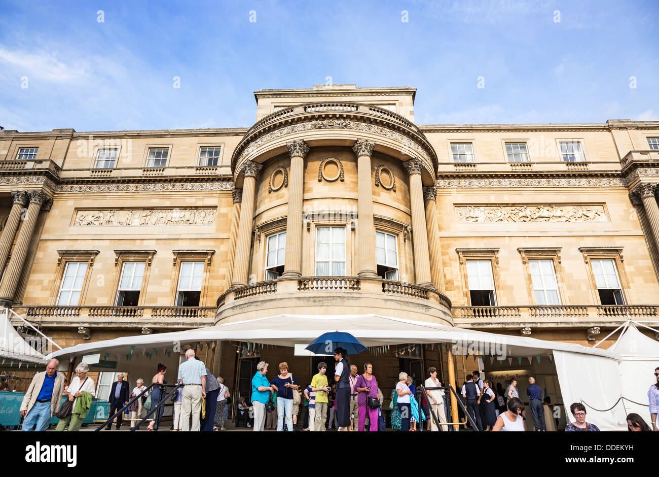 Rear facade of Buckingham Palace, London, viewed from the palace