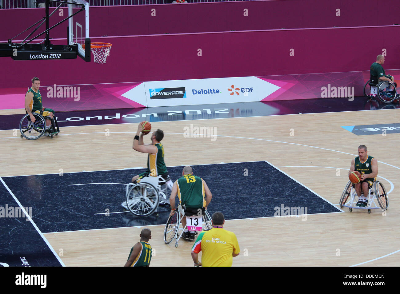 South African Wheelchair basketball athletes at London 2012 Stock Photo Alamy