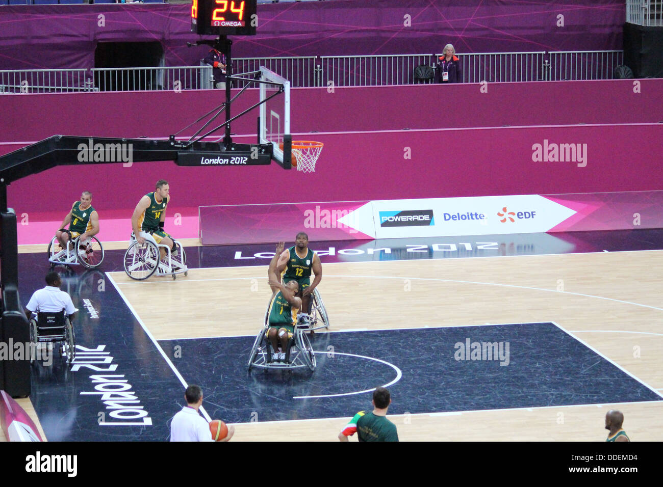 South African Wheelchair basketball athletes at London 2012 Stock Photo Alamy