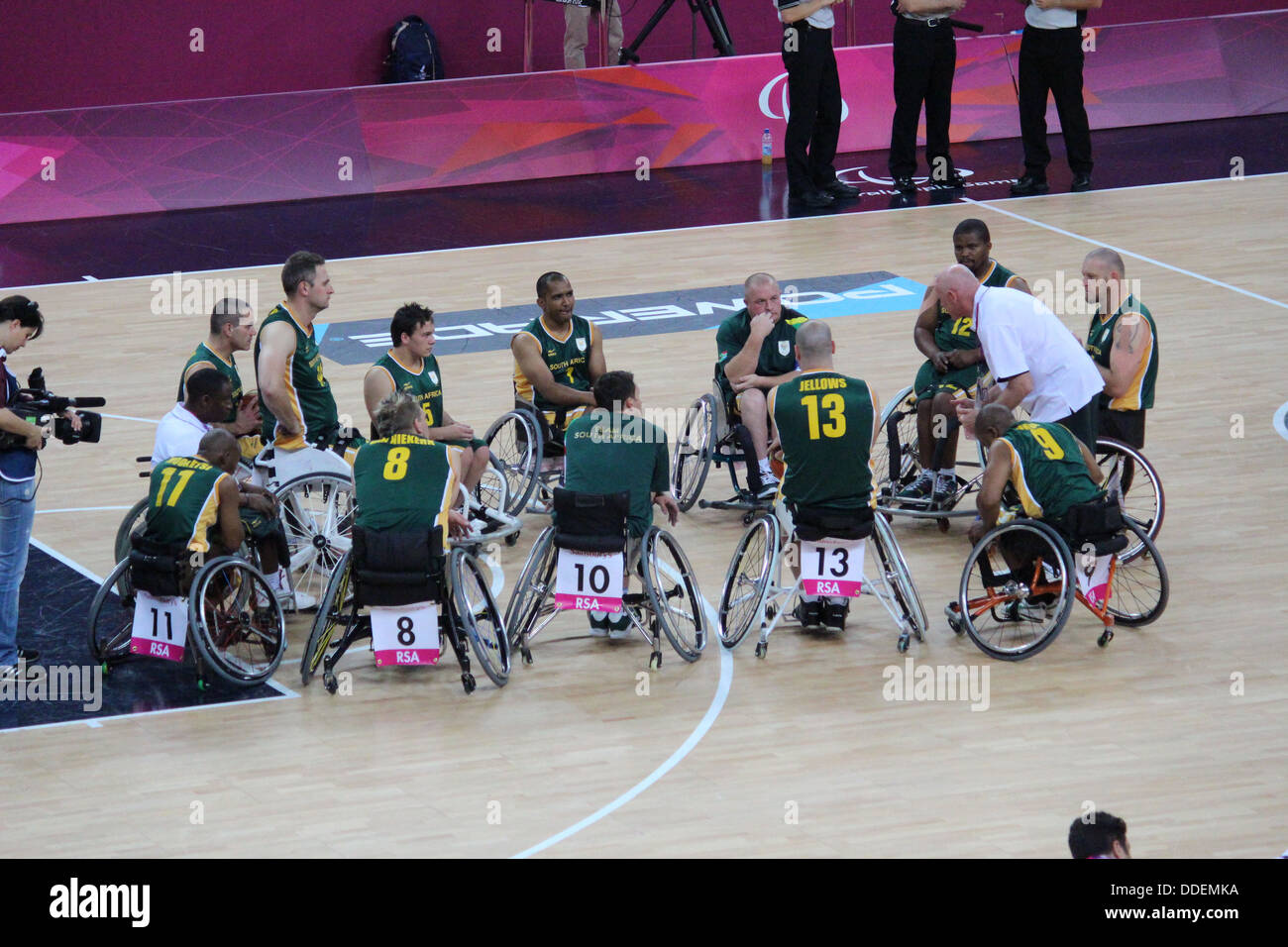 South African Wheelchair basketball athletes at London 2012 Stock Photo Alamy
