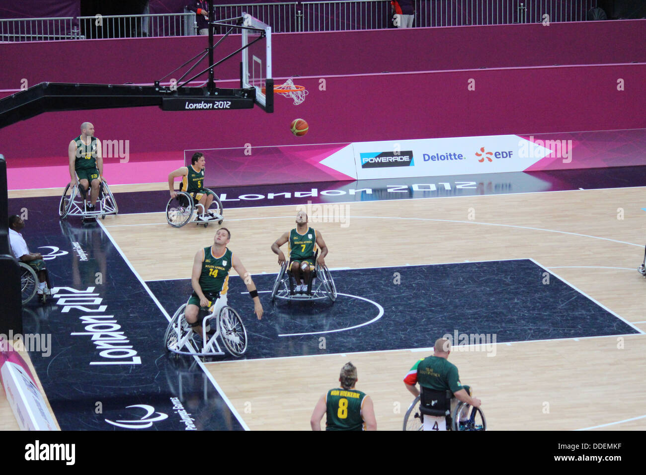 South African Wheelchair basketball athletes at London 2012 Stock Photo Alamy