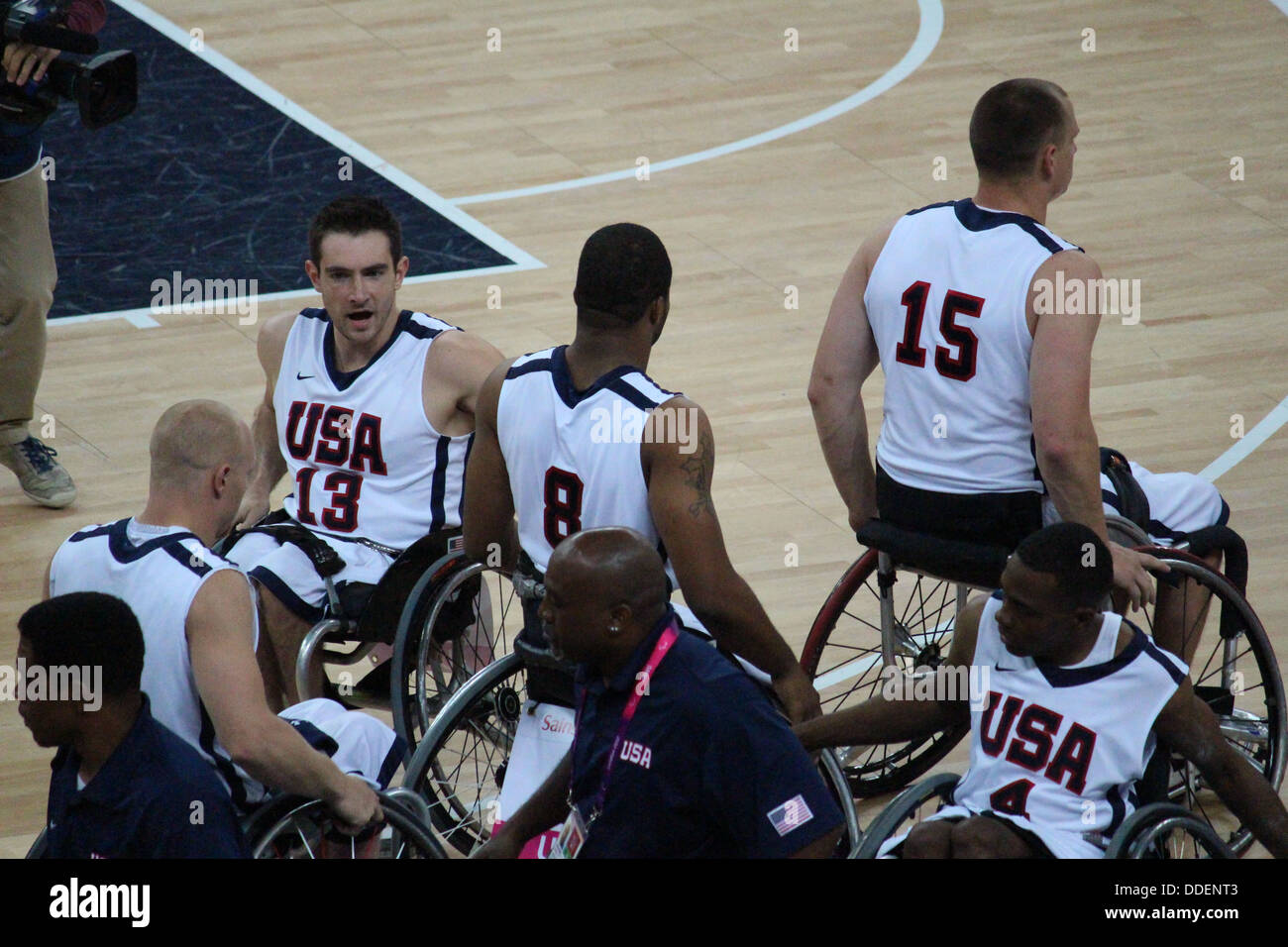 Wheelchair basketball athletes at London 2012 USA Stock Photo Alamy