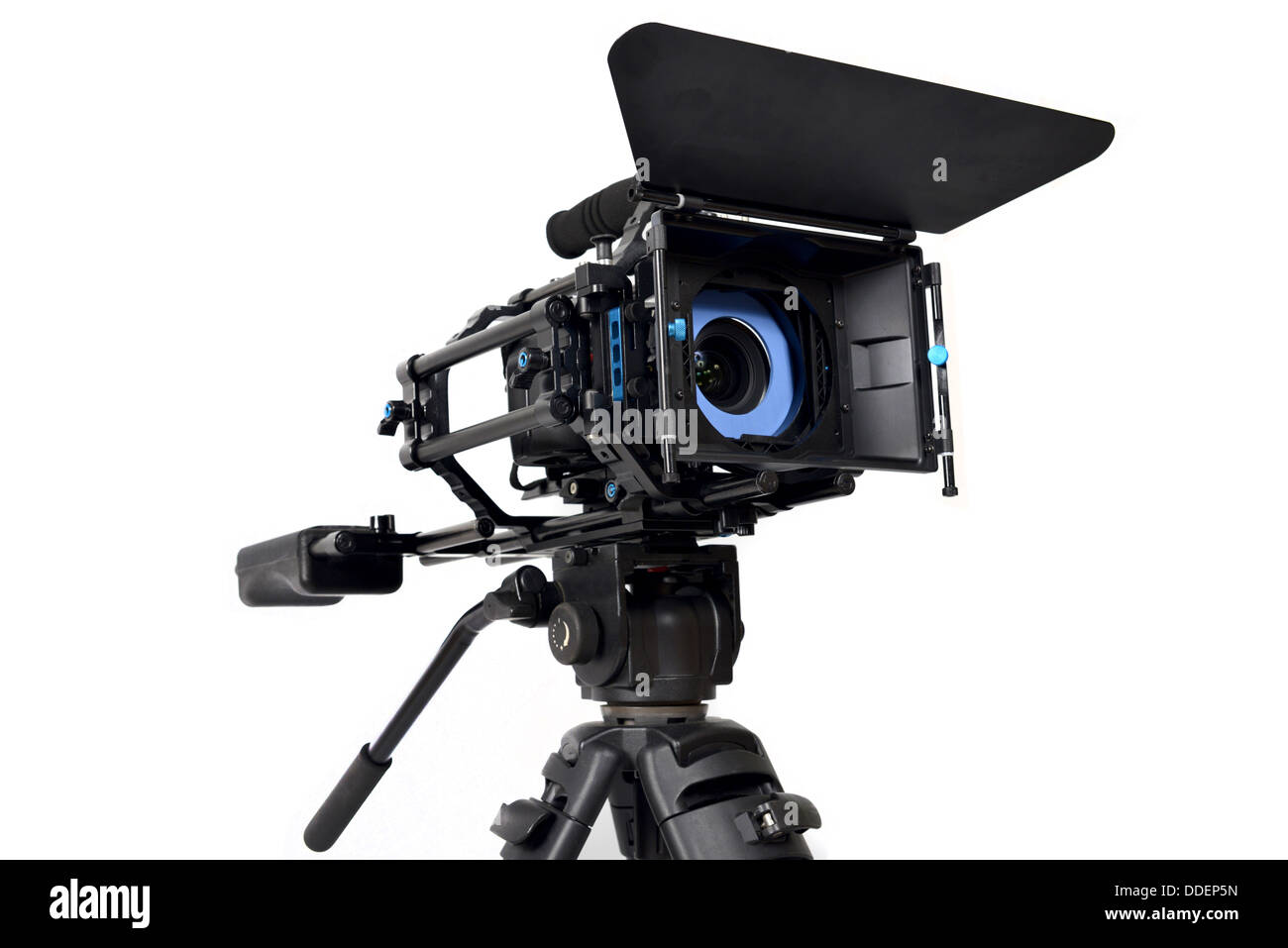 video camera with matte box and follow focus Stock Photo Alamy