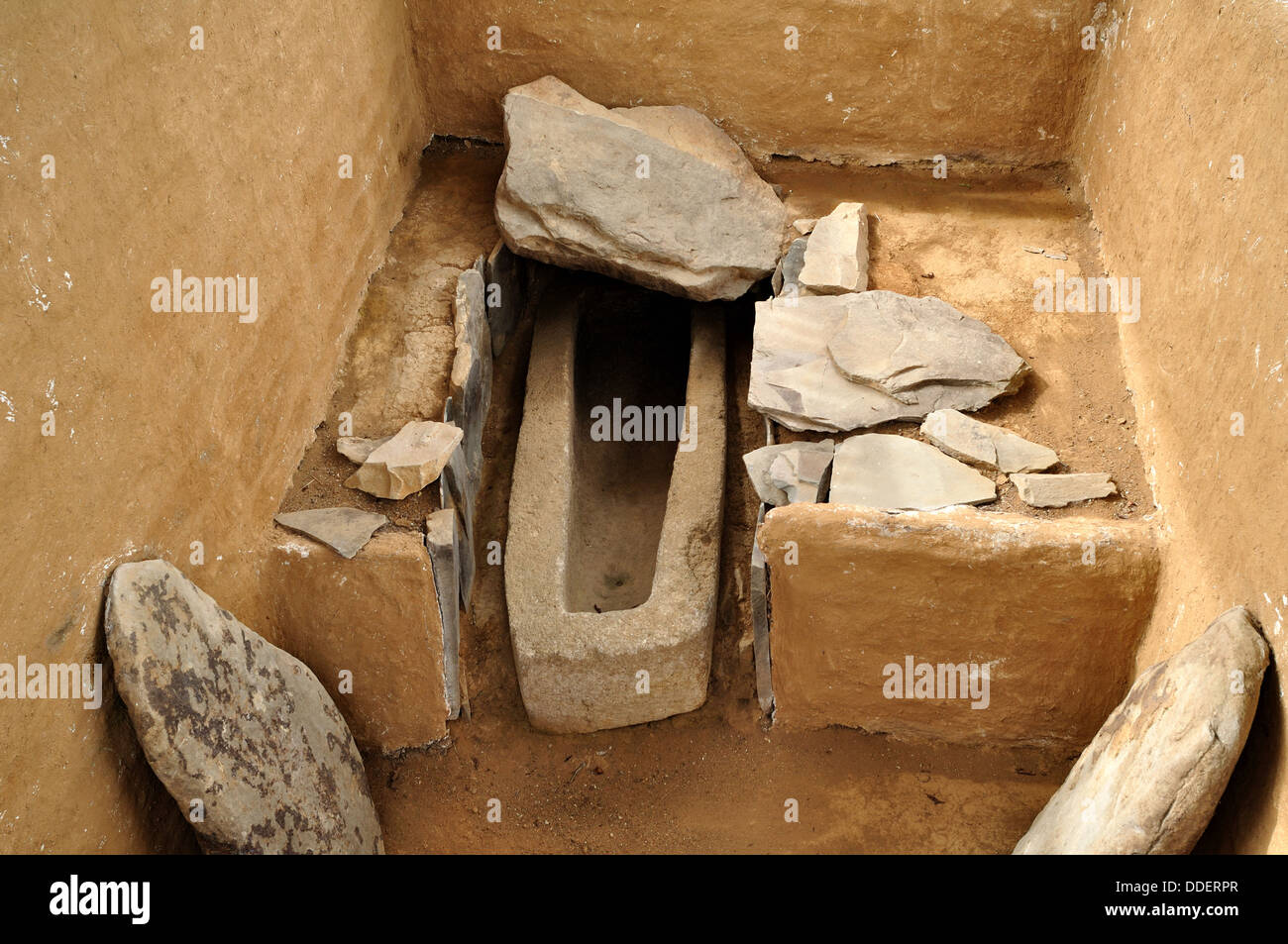 Alto de las Piedras in ISNOS - Archaeological Park of SAN AGUSTIN . Department of Huila.COLOMBIA Stock Photo