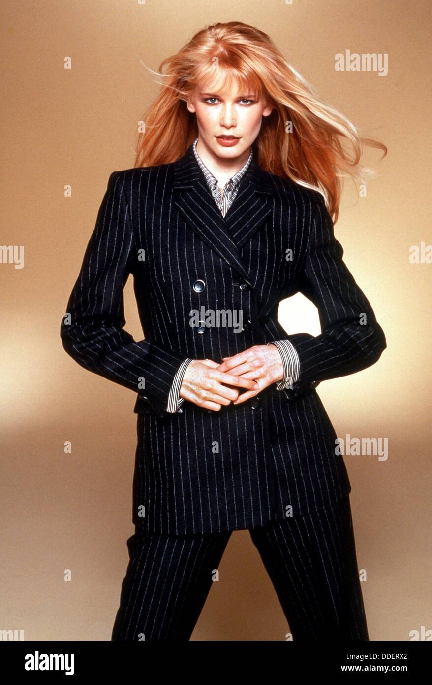 Model Claudia Schiffer presents her own fashion collection. Stock Photo