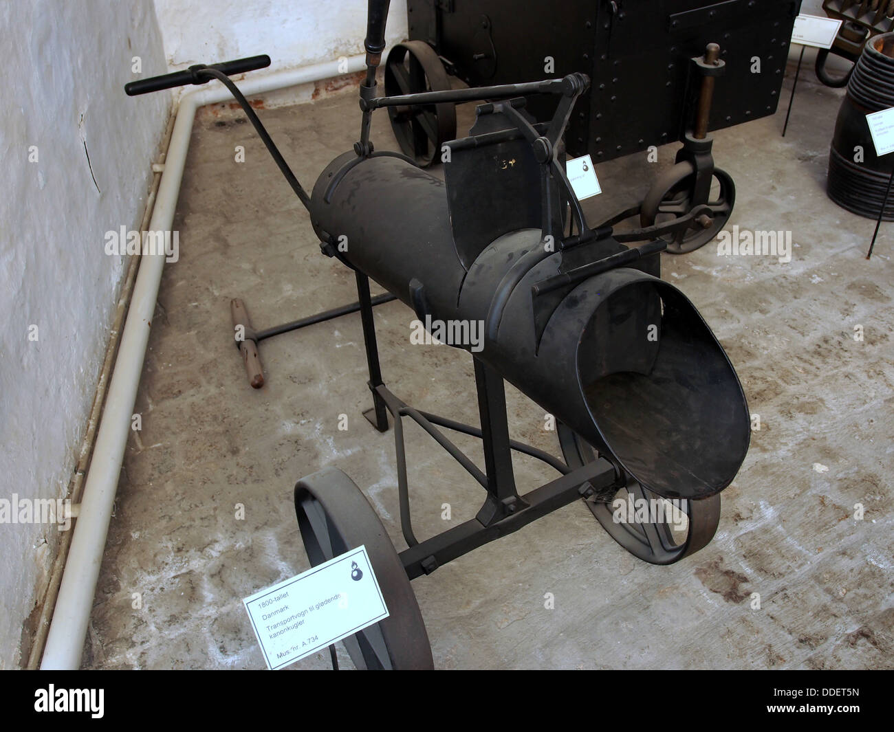 This transport cart was designed to carry glowing hot cannonballs ...