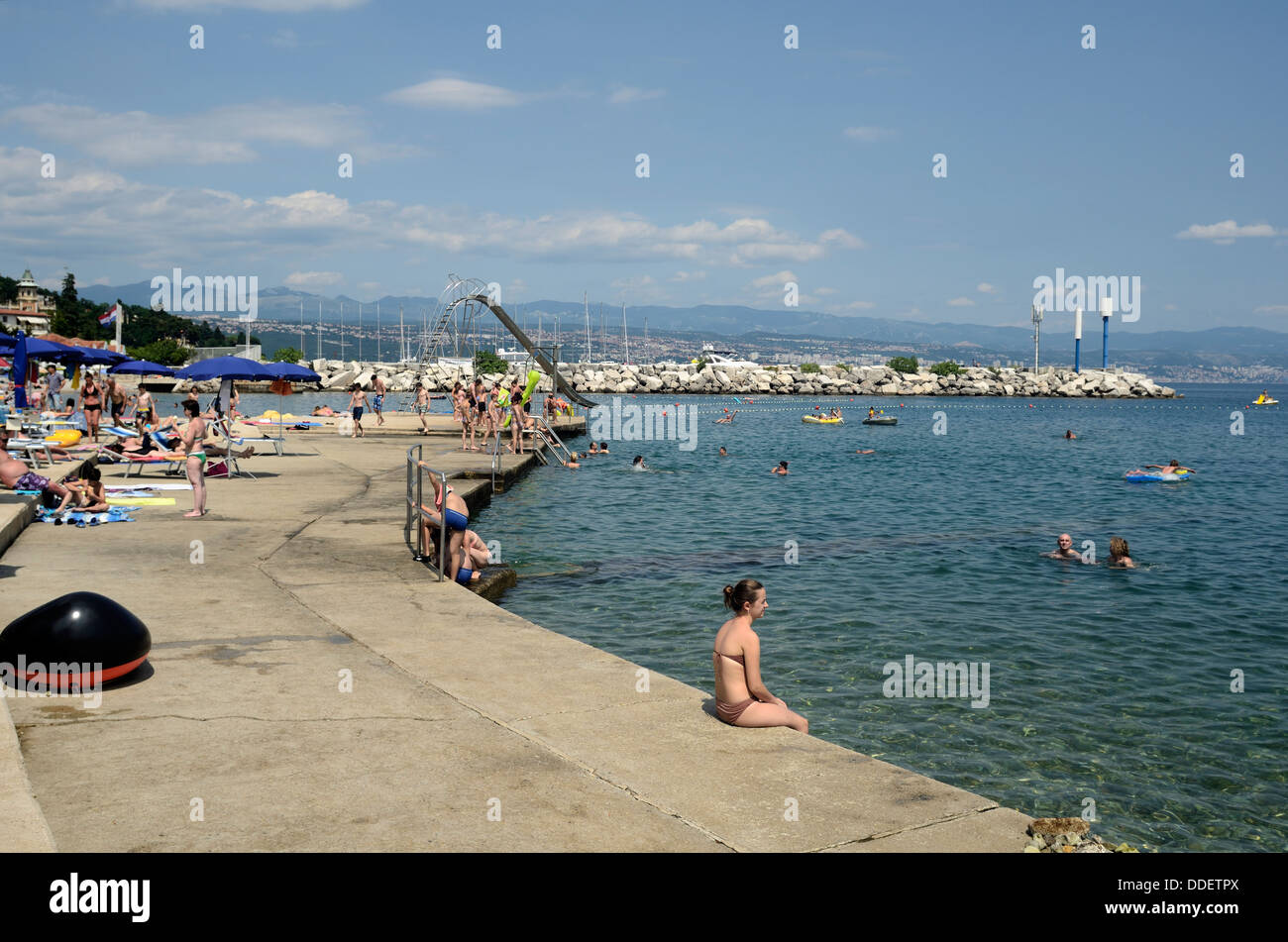 Icici Istria Croatia Adria Beach Promenade etc Stock Photo - Alamy