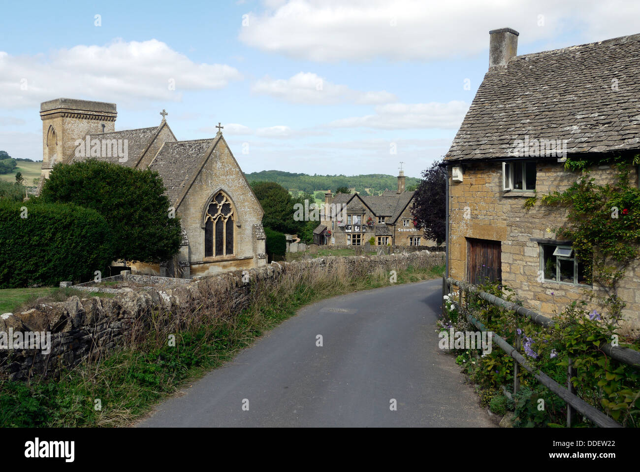 Church of St. Barnabas, Snowshill, Cotswolds, Gloucestershire, England, UK Stock Photo