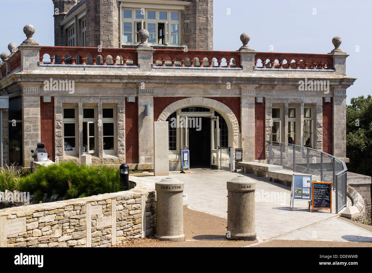 Durlston Castle, Swanage, Isle of Purbeck, Dorset, England, UK Stock