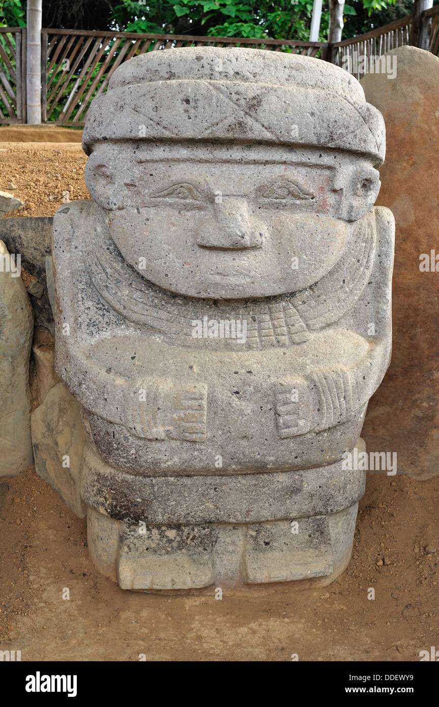 Templete - Alto de las Piedras in ISNOS - Archaeological Park of SAN AGUSTIN . Department of Huila.COLOMBIA Stock Photo