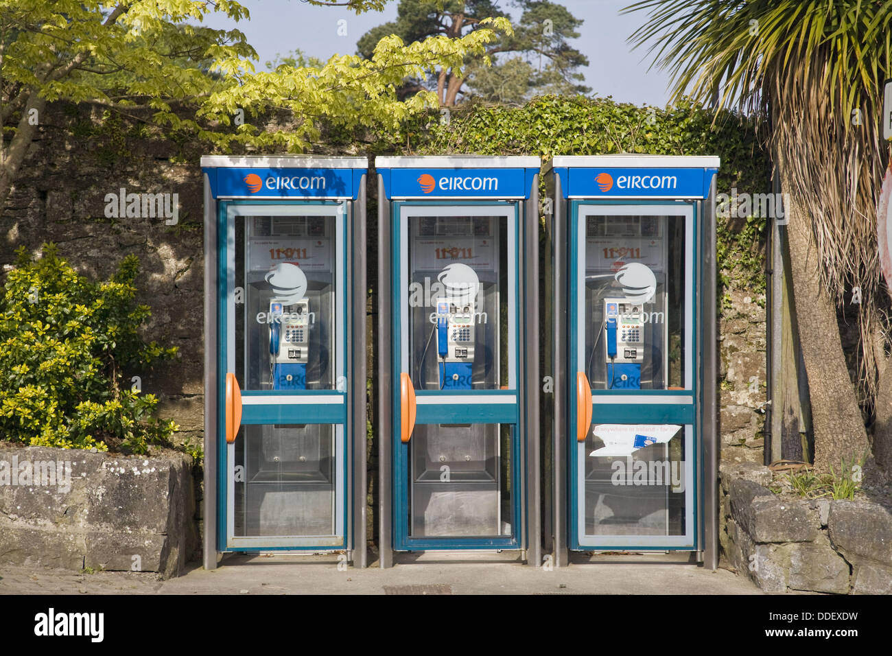 Telephone booths in Cong, Ireland Stock Photo Alamy