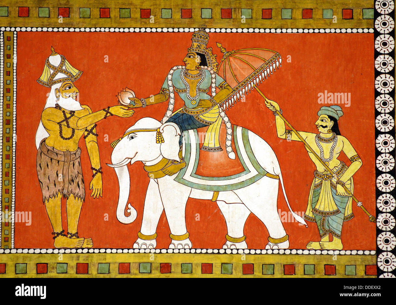 Murals (vegetable and herbal dyes) of Thiruvilayadal Puranam (Lord Shivas  Game, the collection of 64 stories, composed by Stock Photo - Alamy