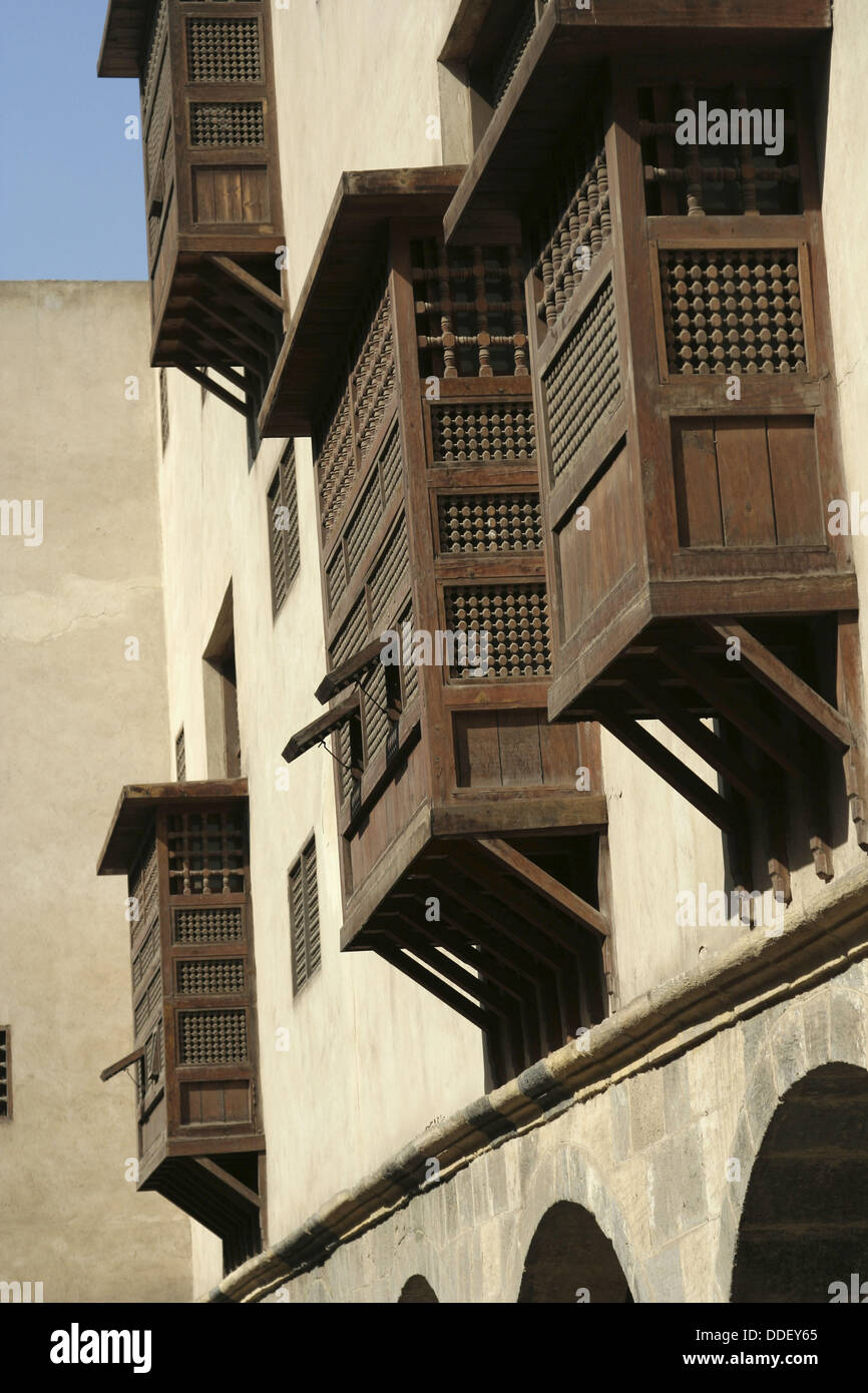 mashrabiya window in Bazaraah Wekalah 11 century AH /century 17AD, of