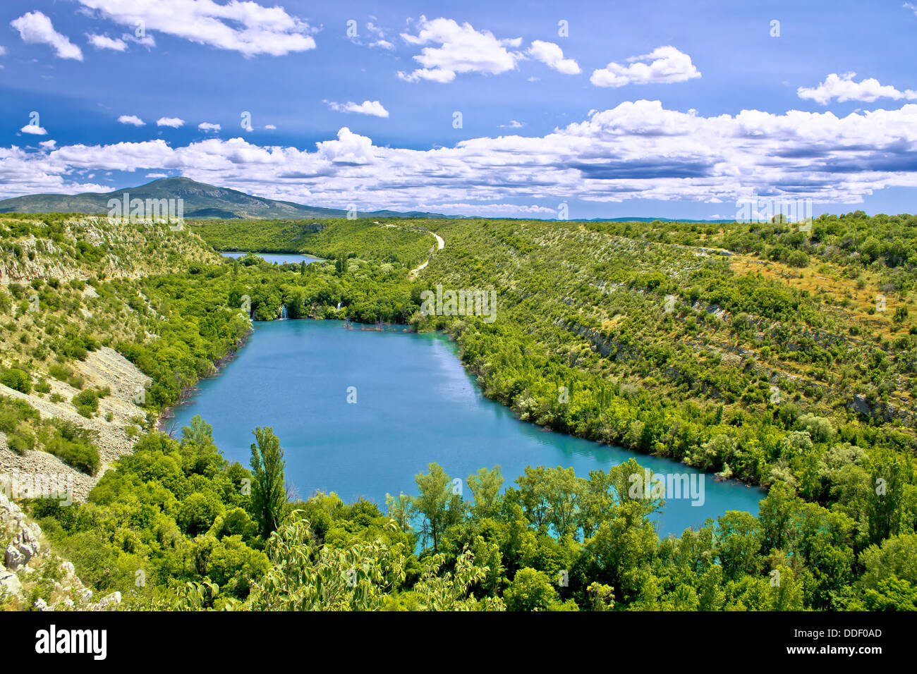 Krka river national park - Brljan lake, Dalmatia, Croatia Stock Photo