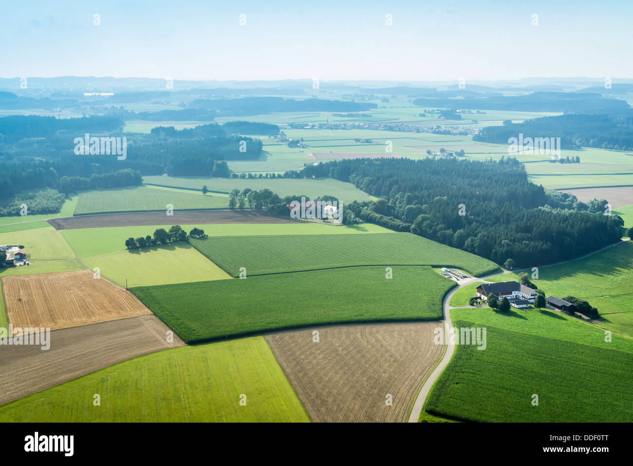 Aerial flight over small pond hi-res stock photography and images - Alamy