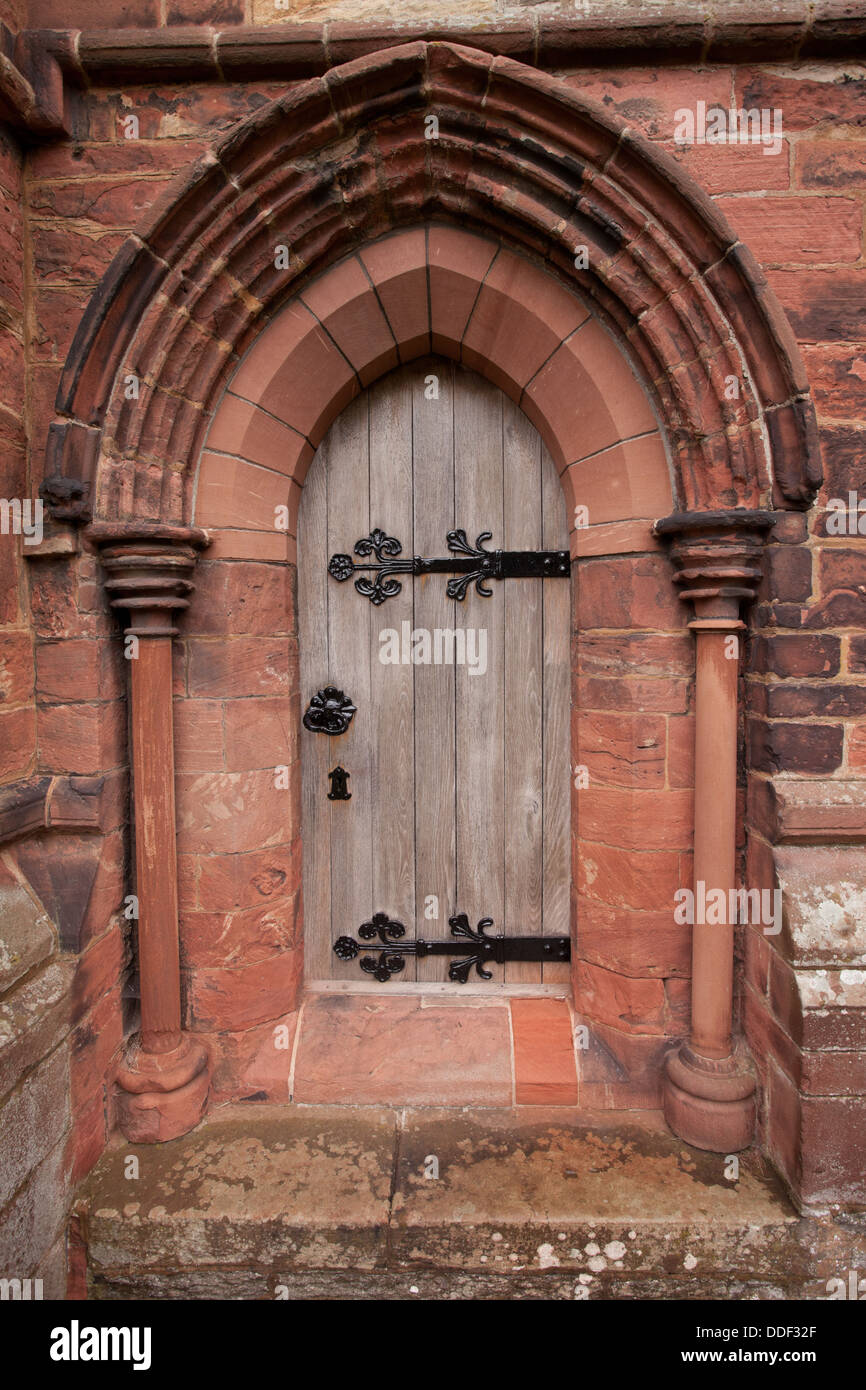 Doorway or portal in St Magnus' cathedral, Kirkwall, Orkney, Scotland UK Stock Photo