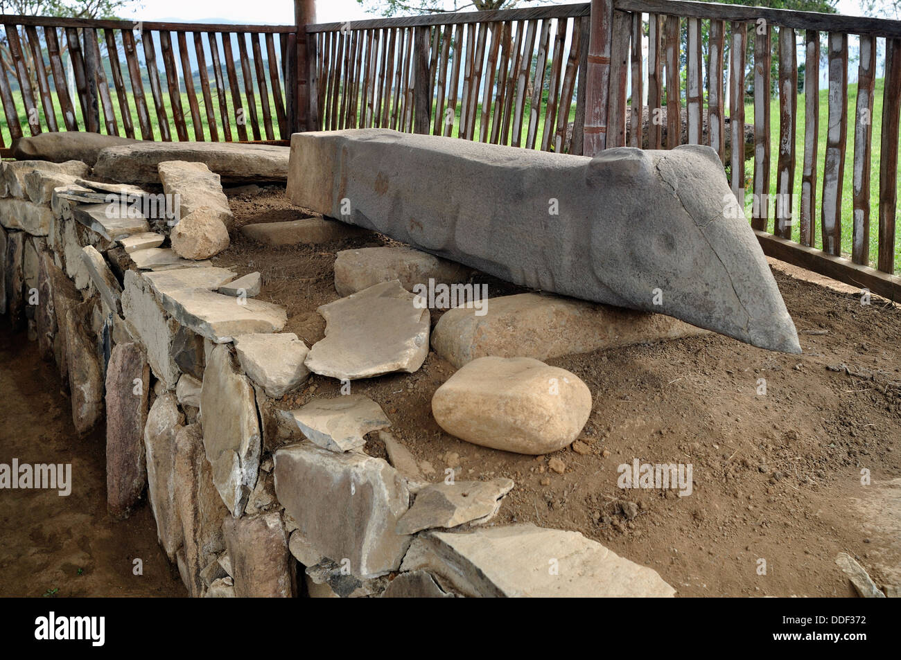 Mouse - Alto de los Idolos in ISNOS - Archaeological Park of SAN AGUSTIN . Department of Huila.COLOMBIA Stock Photo
