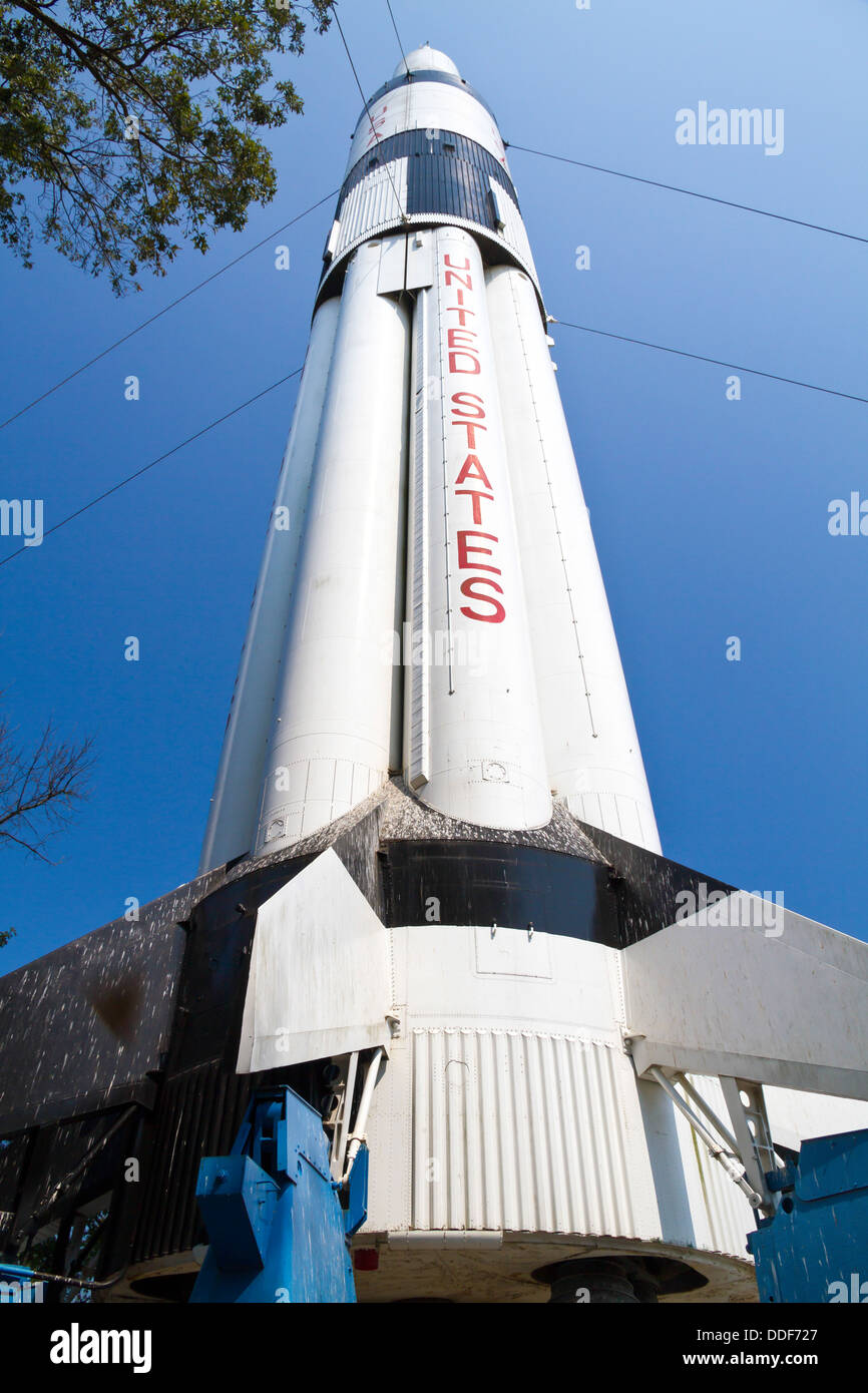 NASA rocket at the Alabama welcome center on Interstate 65. Stock Photo