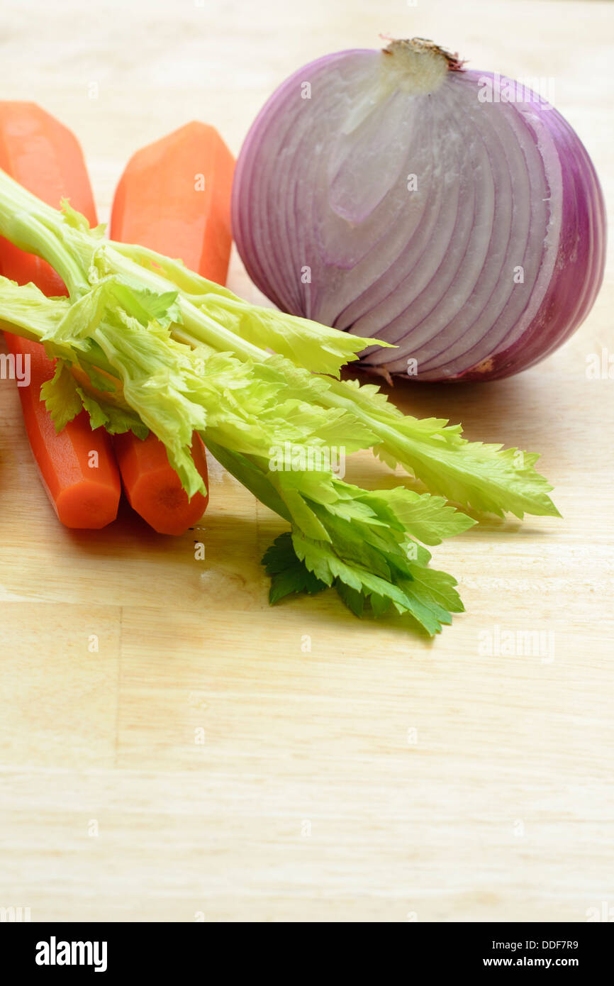 Mirepoix aromatics Stock Photo