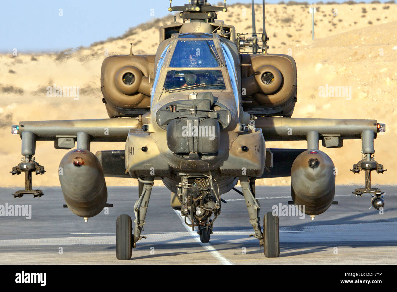 Israeli Air force (IAF) Apache AH-64A (Peten) Helicopter Stock Photo