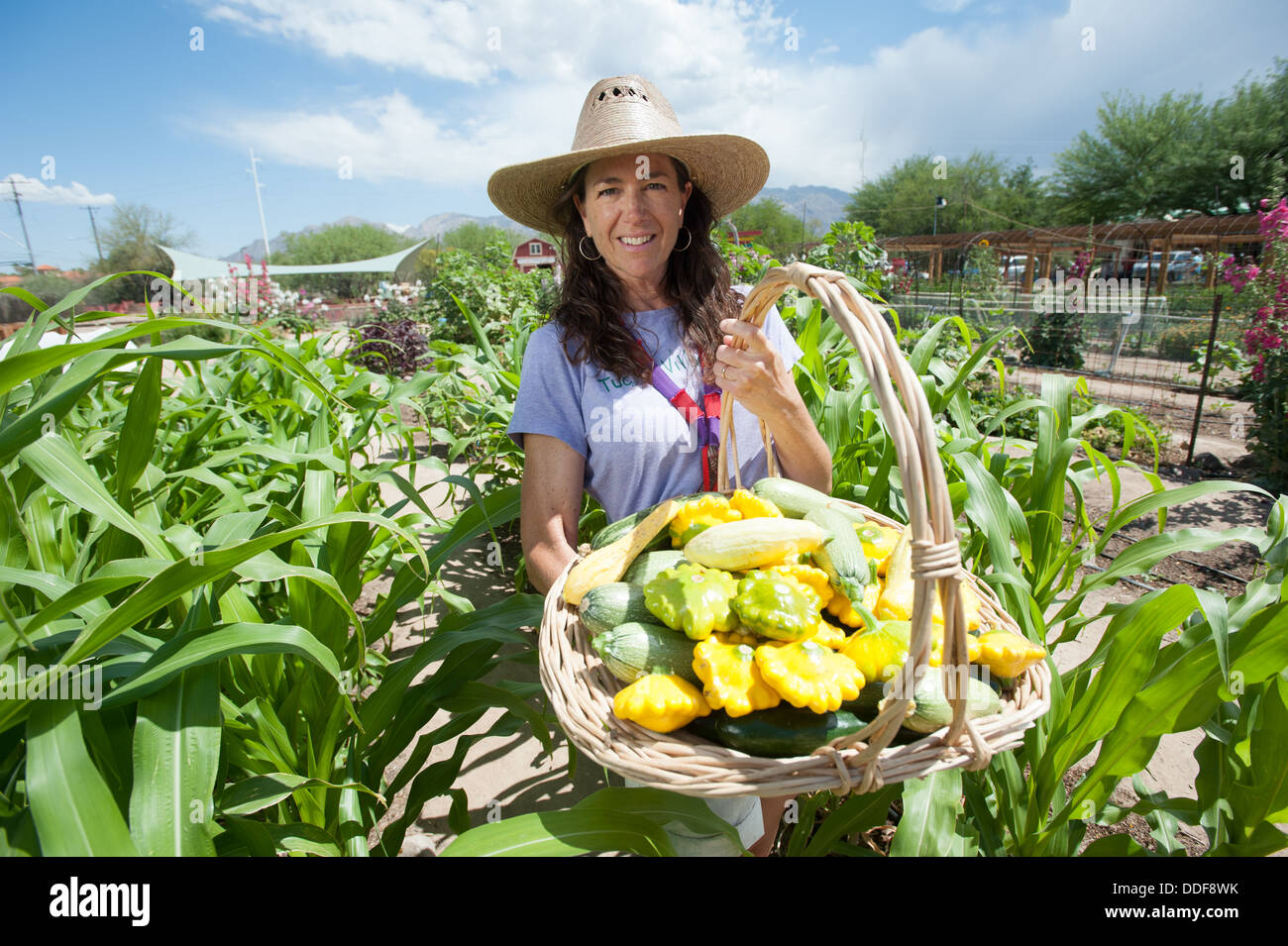 Farmer portrait with Produce Stock Photo
