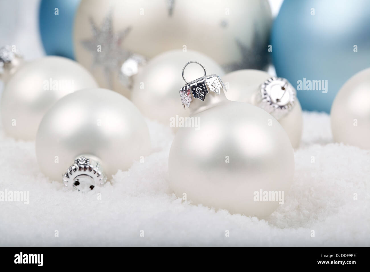 white christmas balls