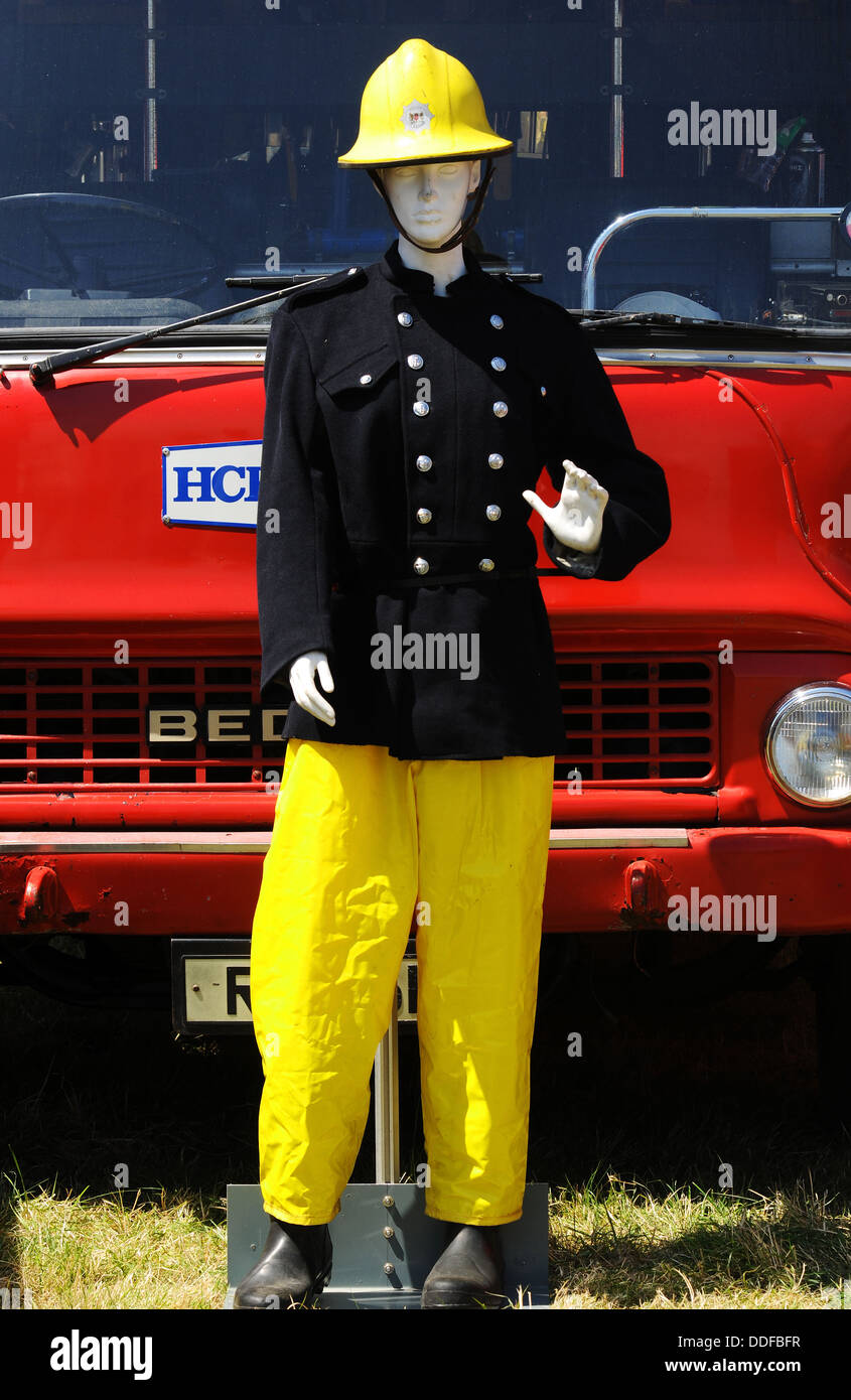 Historic firefighters uniform, Britain, UK Stock Photo - Alamy