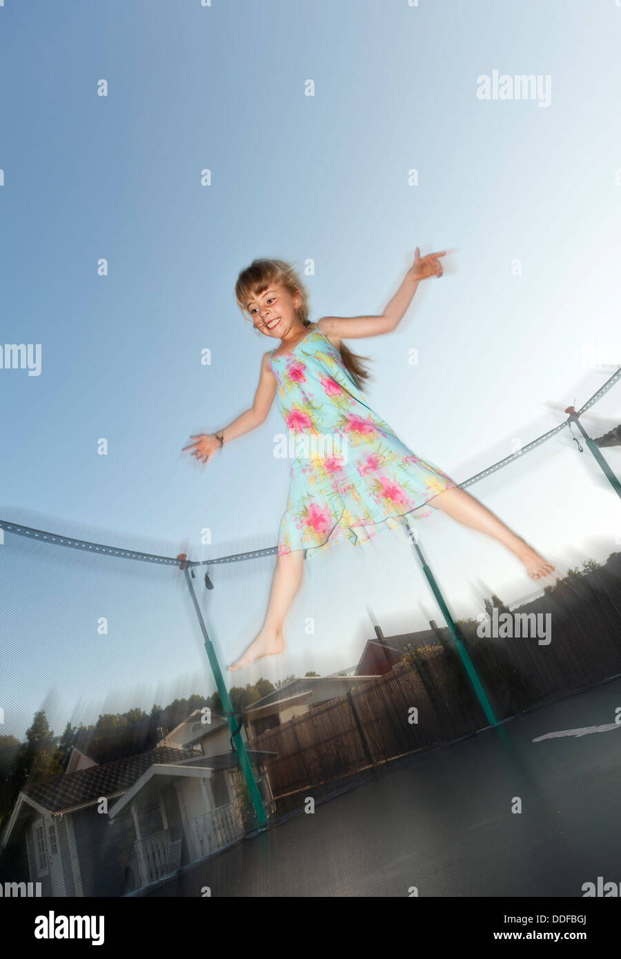 Young Girl Jump Stock Photo - Alamy