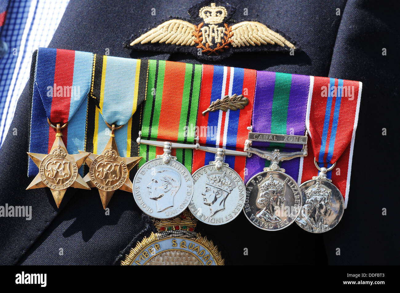 War medals, war veterans medals, close up of war medals, UK Stock Photo