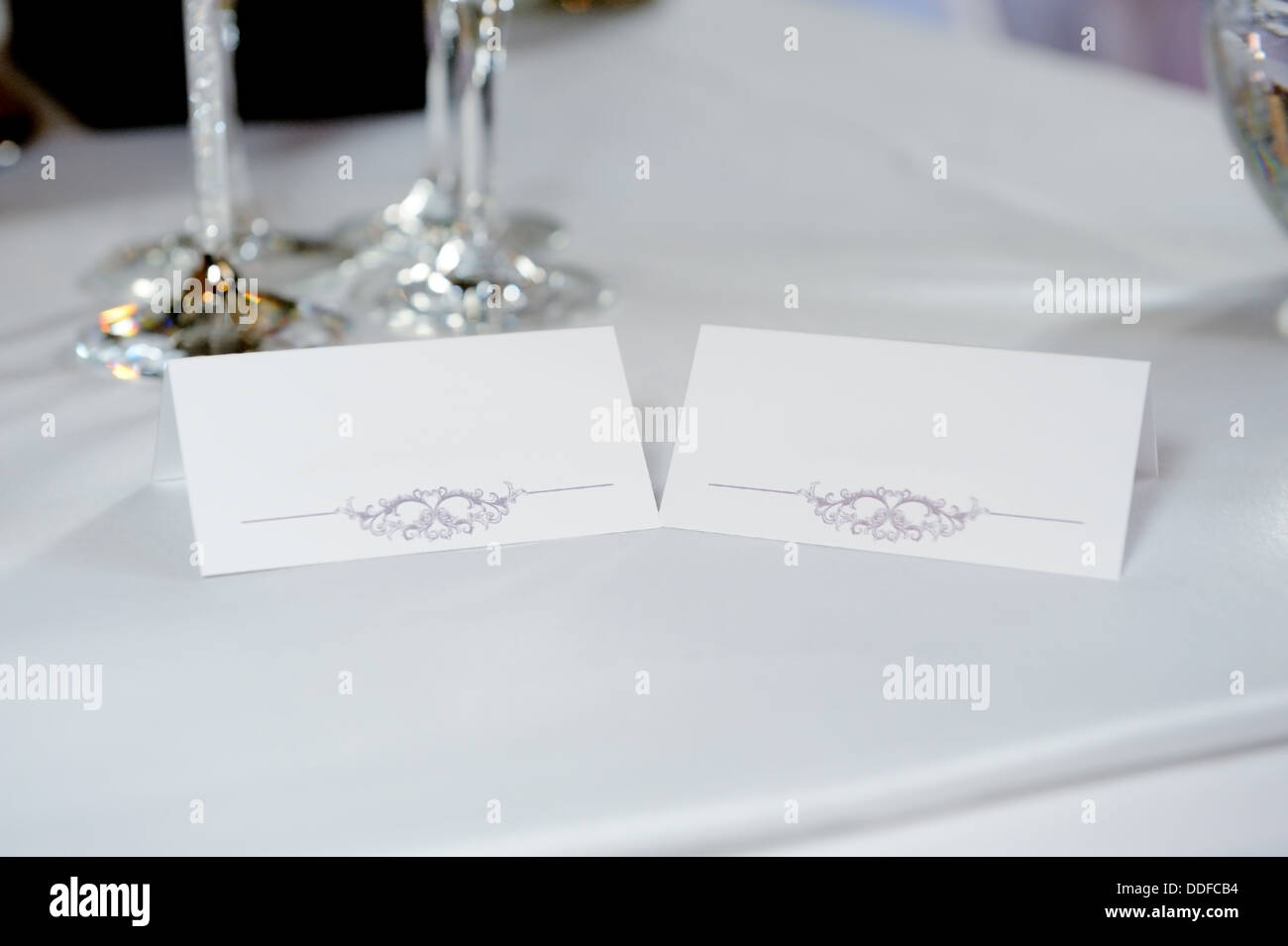 Wedding Reception Name Card To Reserve Place In The Evening Stock