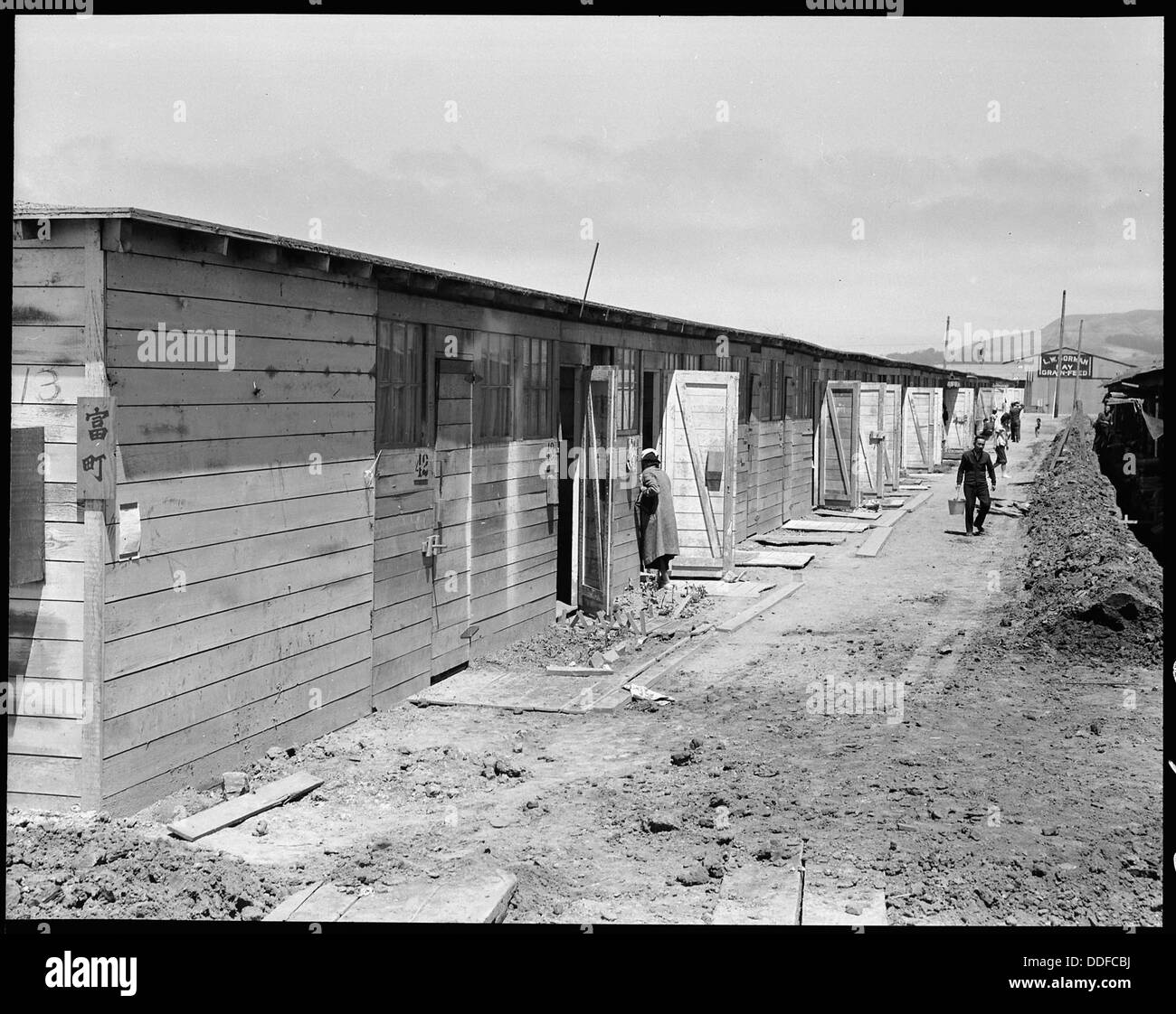 San Bruno, California. This scene shows one type of barracks for family