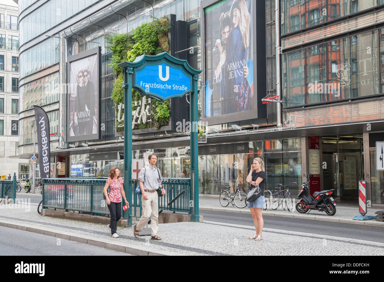 Franzosische StaBe U-Bahn Subway Station outside Galeries Lafayette ...
