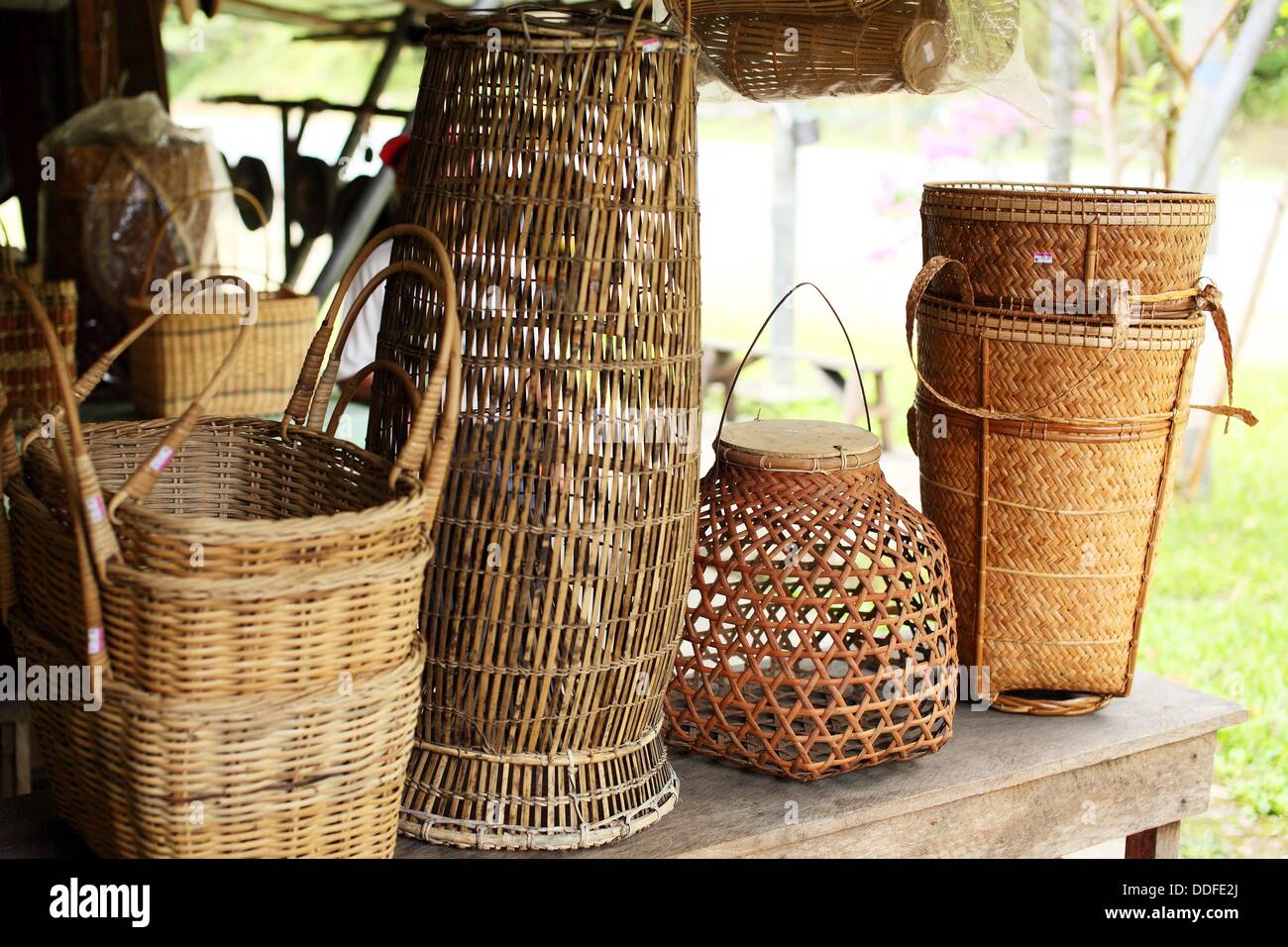 rattan baskets, Sabah, Malaysia Stock Photo Alamy