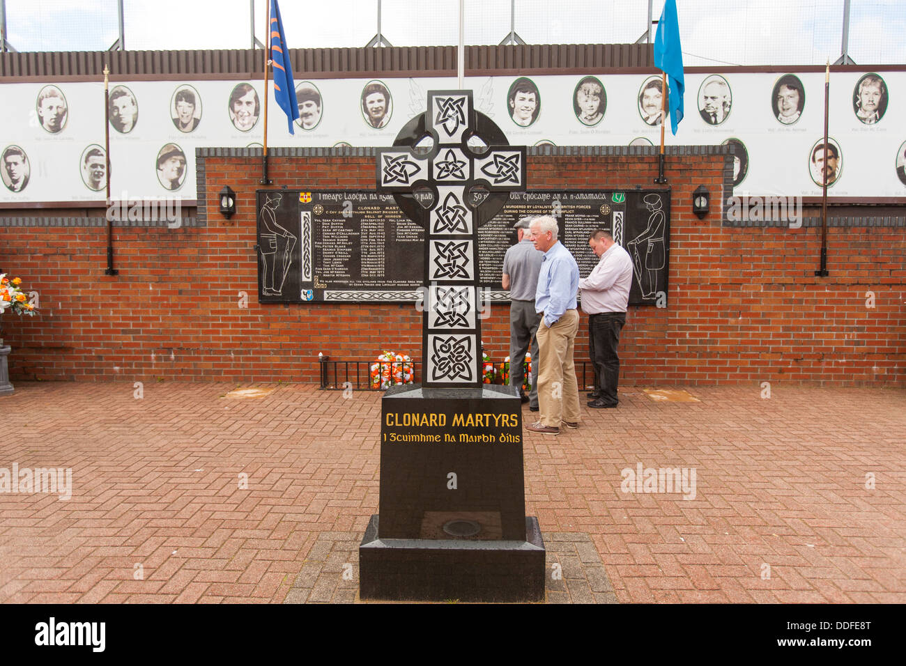 A monument and memorial garden for the Clonard martyrs in west Belfast