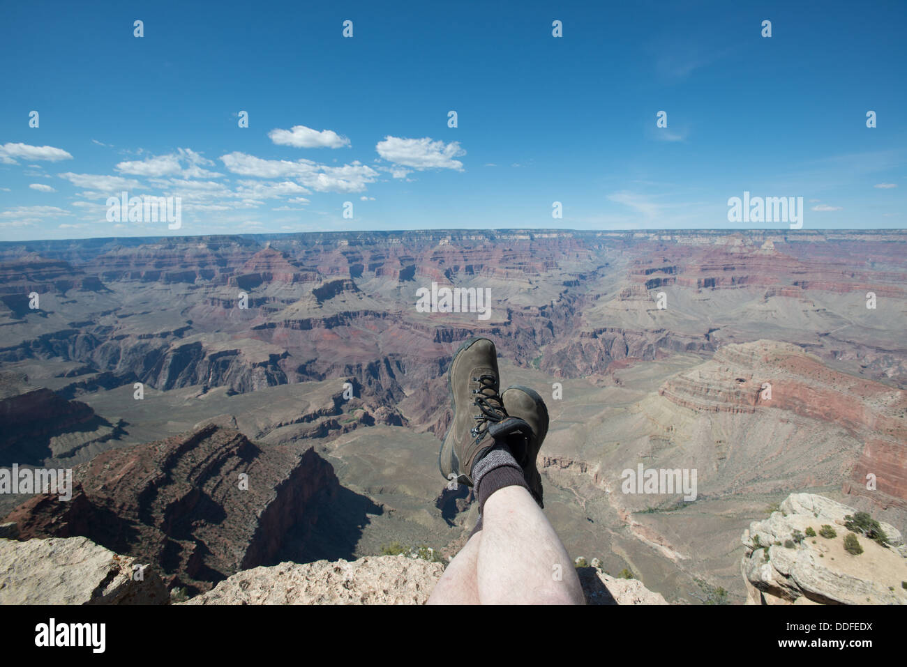 Hiking Boots at Grand Canyon Stock Photo Alamy