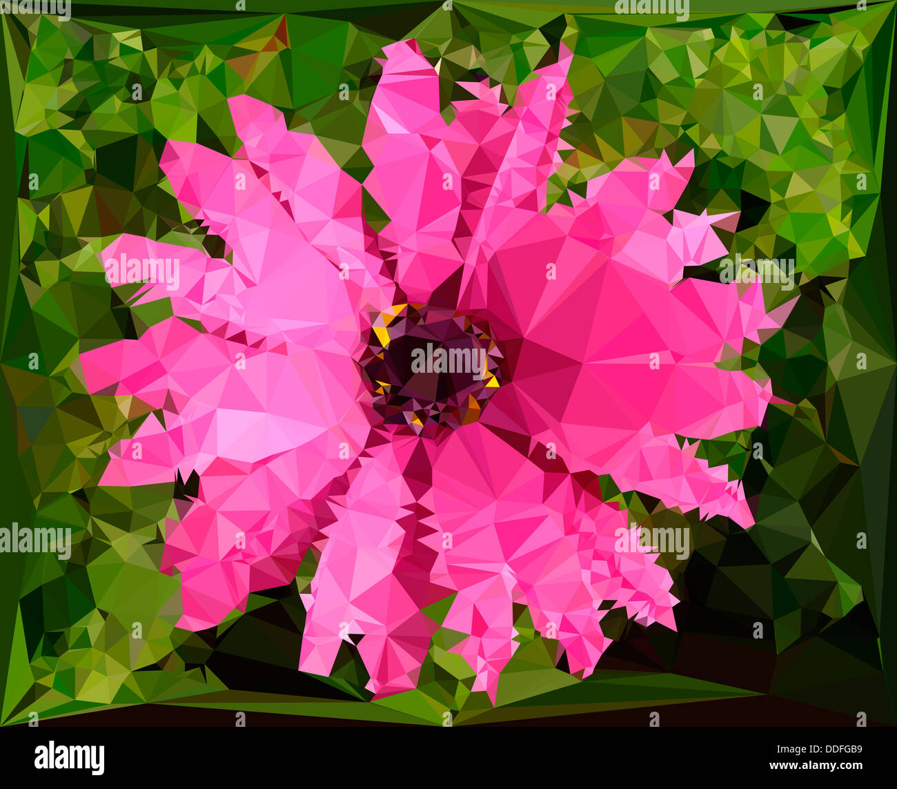 Pink Color Flower Graphics Graphic Design Illustration of Pink Flower Stock Photo - Alamy