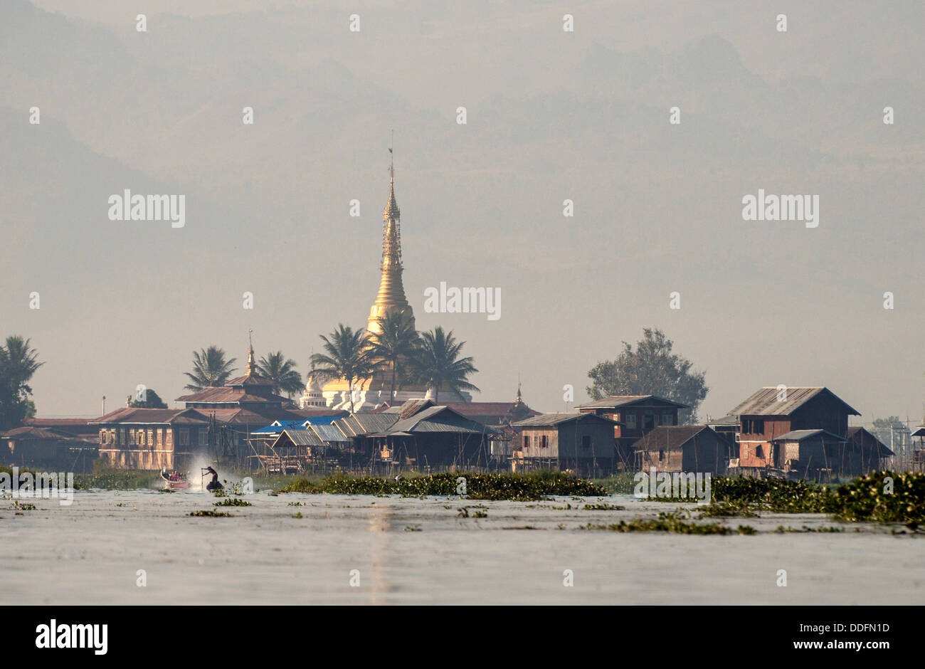 Inle Lake Nyaungshwe Township of Taunggyi District of Shan State, part of Shan Hills Myanmar. Stock Photo