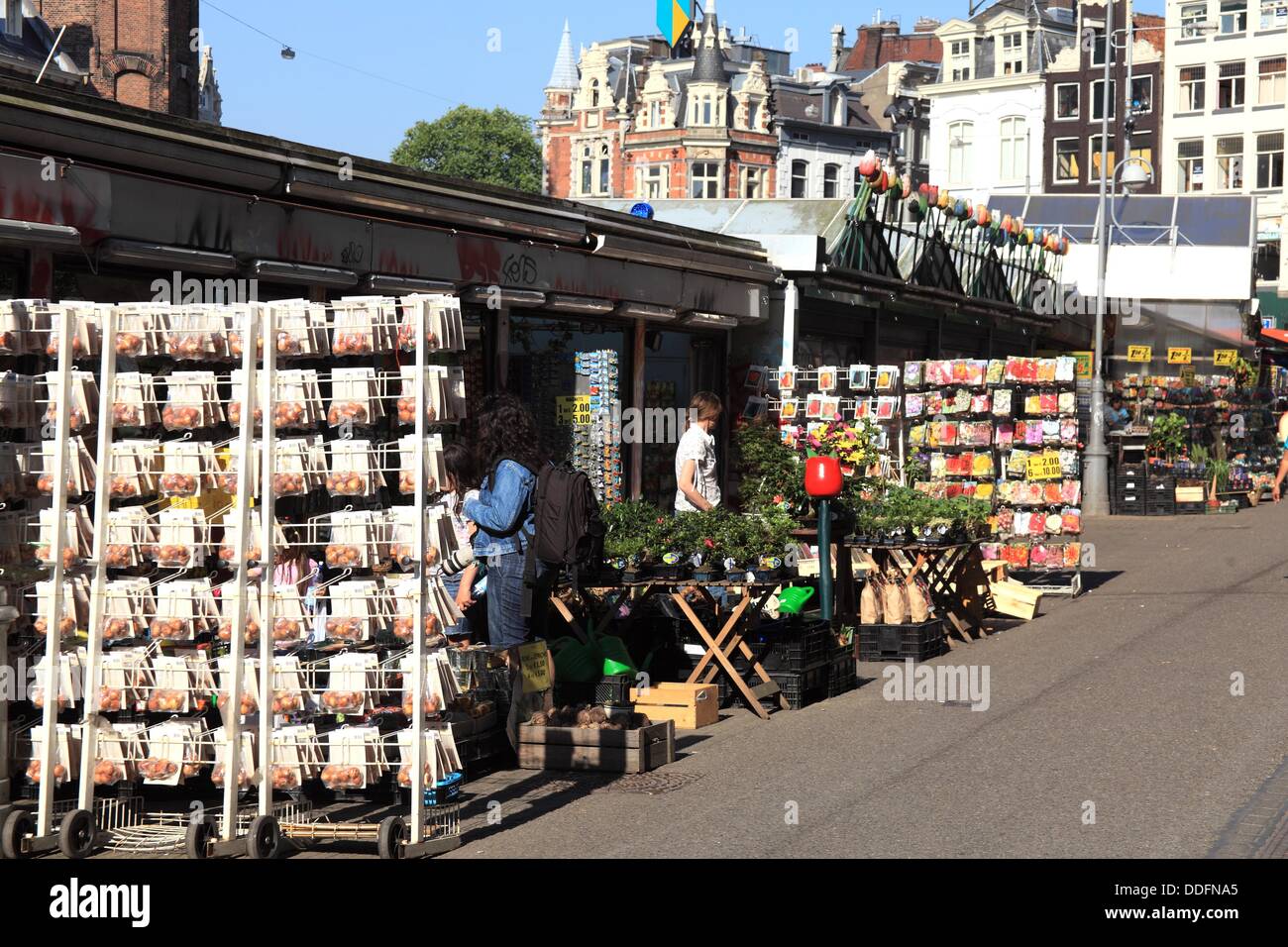 Flower market, Amsterdam city, Holland Stock Photo Alamy