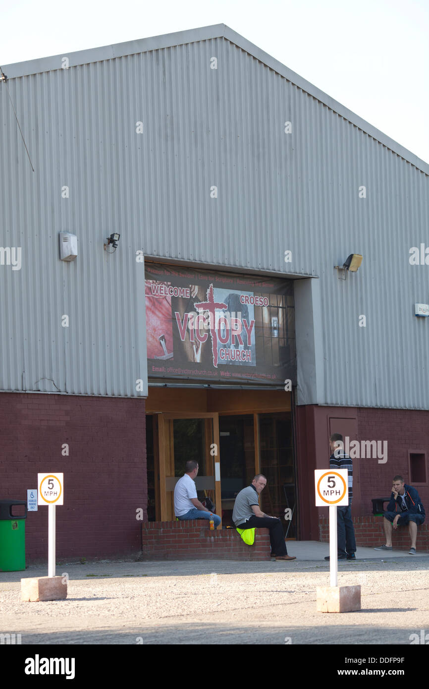 The Victory Church in the outskirts of Cwmbran which is hosting a Pentecostal revival in South Wales, United Kingdom Stock Photo