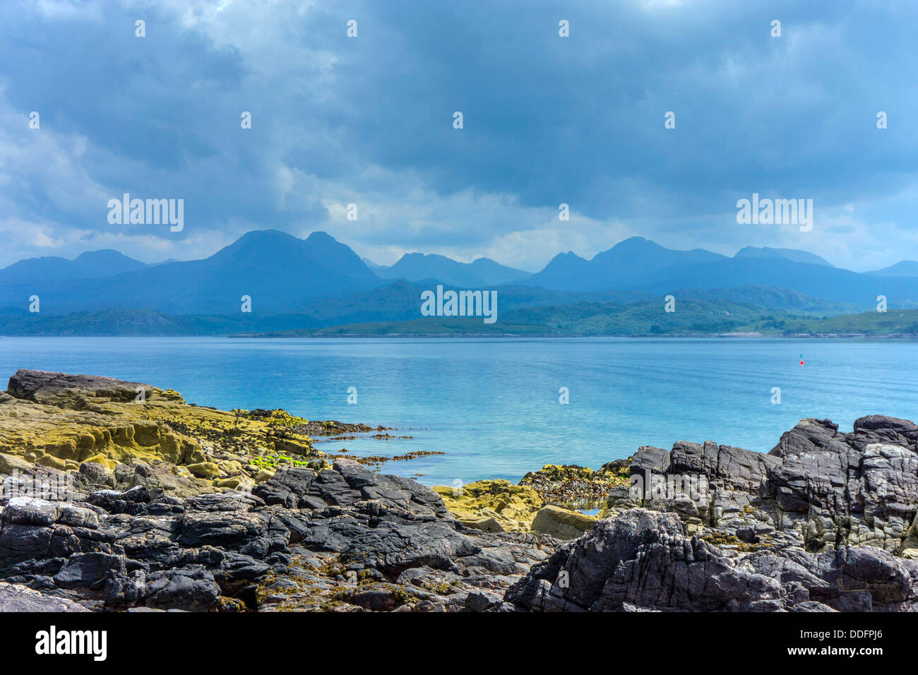 Isle of Skye seen from near Gairloch, Northwest Scotland Stock Photo