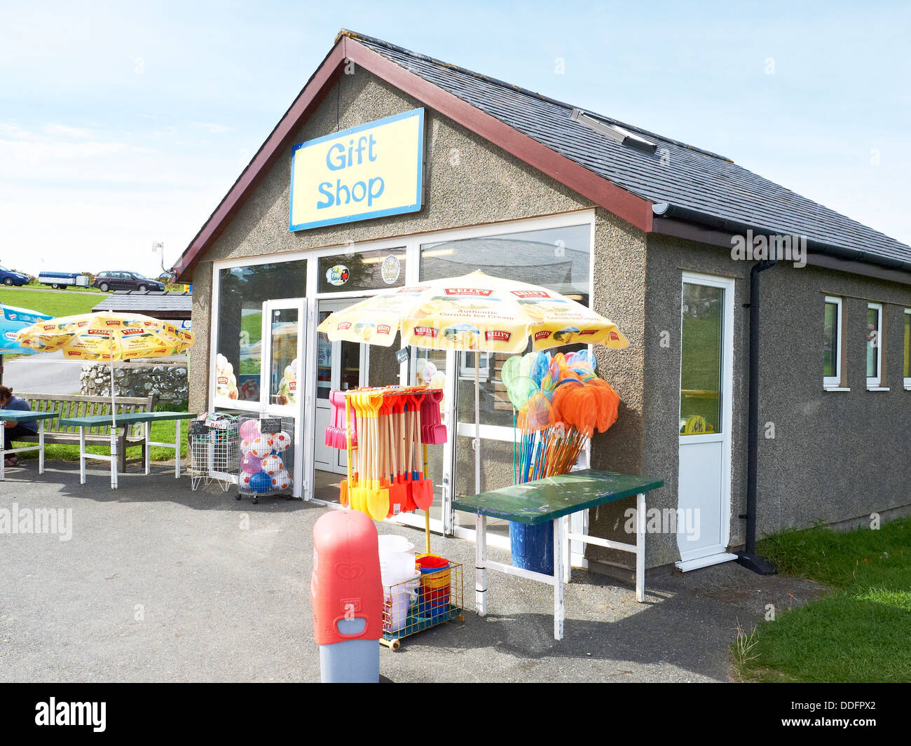 Campsite gift shop on Shell Island North Wales UK Stock Photo