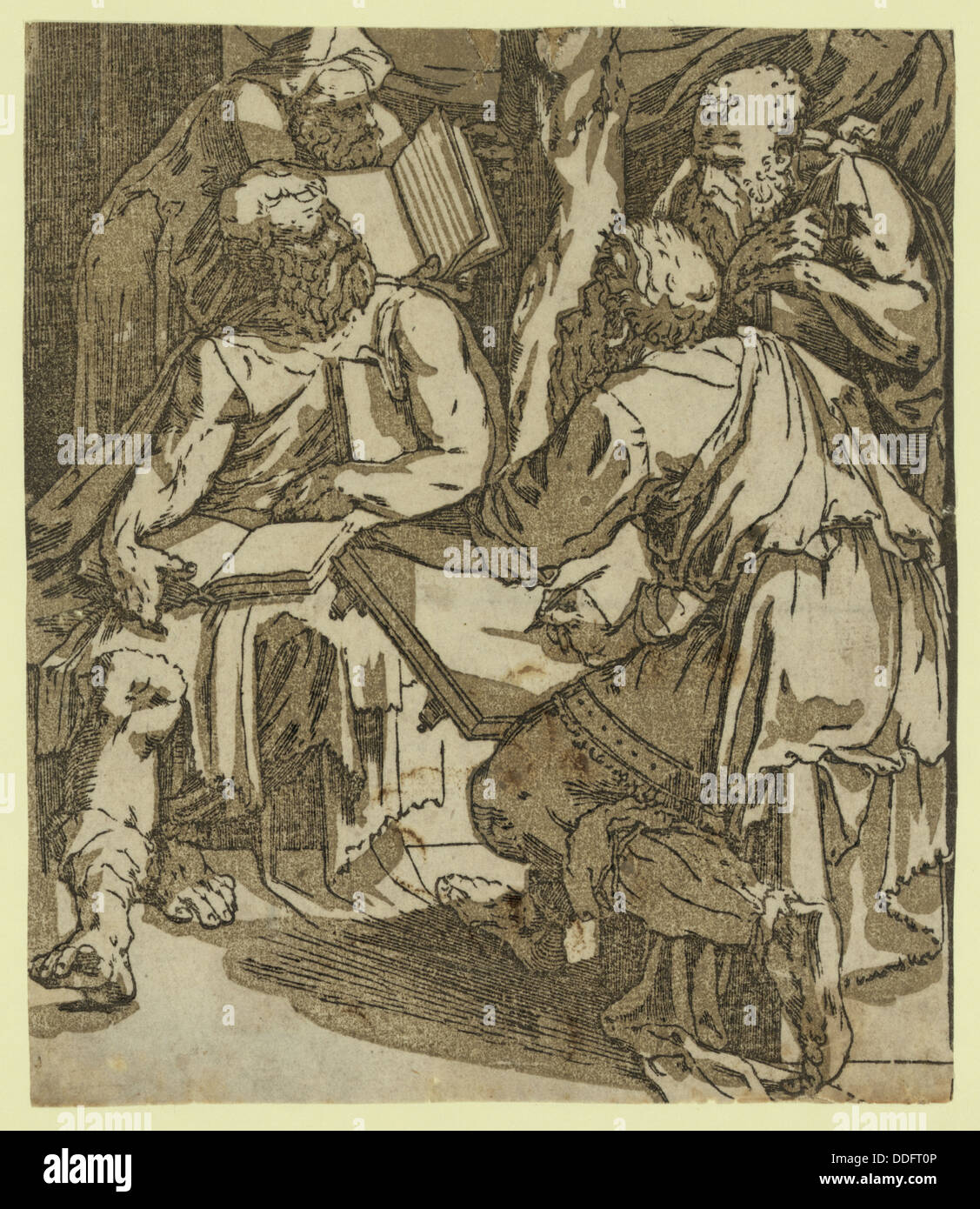 Four doctors of the church(?), between 1500 and 1551, Beccafumi, Domenico, 1486-1551 Stock Photo