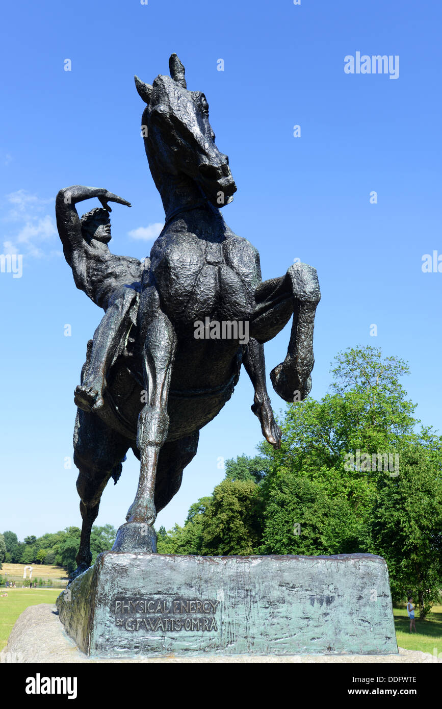 Physical Energy statue by George Frederic Watts, Kensington Gardens, London, England, UK Stock Photo