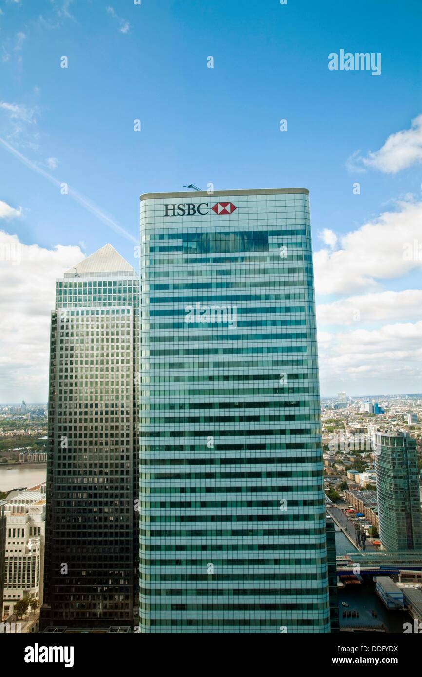 Hsbc Building And The Uk´s Tallest Building One Canada Square, Canary 