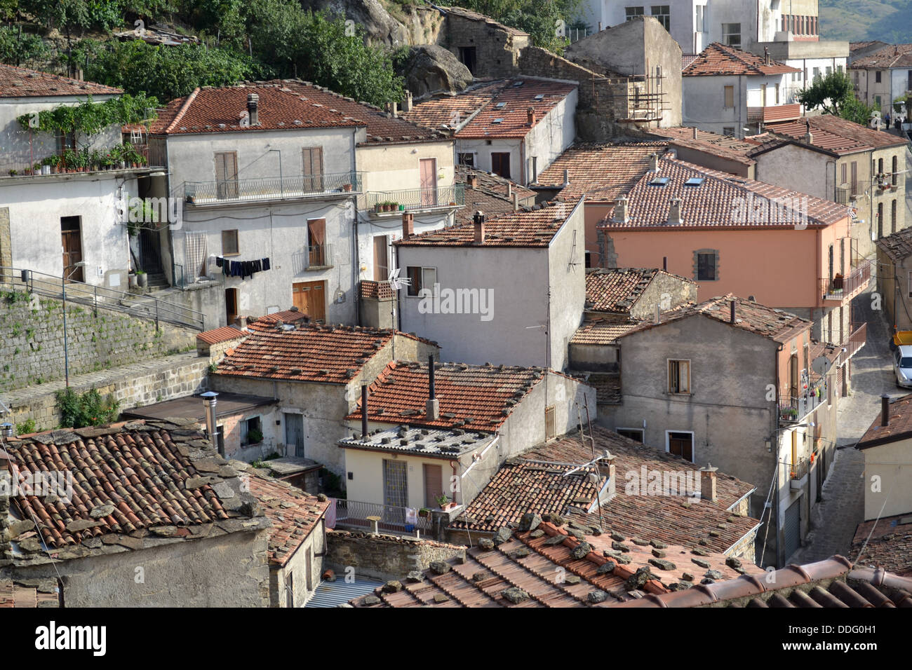 Houses, Pietrapertosa village, Basilicata, South Italy. In Gallipoli