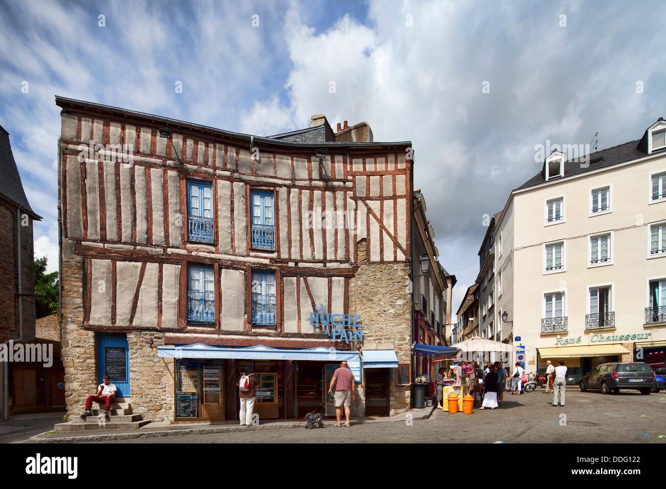 Typical houses, Vannes, Brittany, France Stock Photo - Alamy