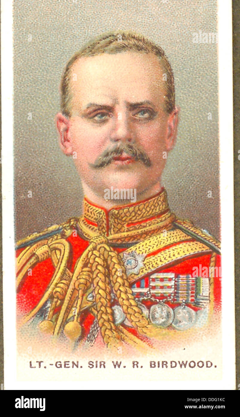 World War One Portrait Of Lieut General Sir W R Birdwood KCSI Stock 
